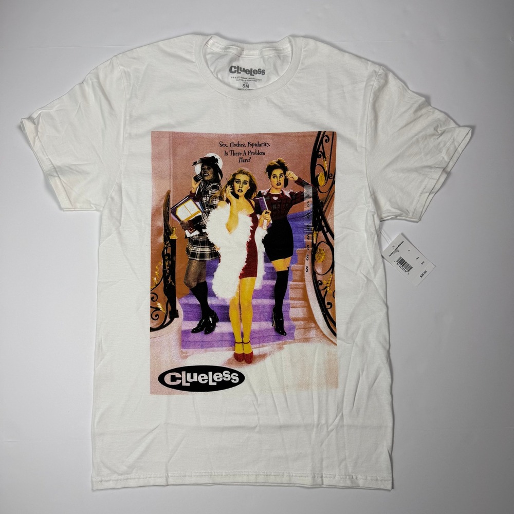 Clueless Y2K Vintage Aesthetic Women Graphic Tee White Cotton